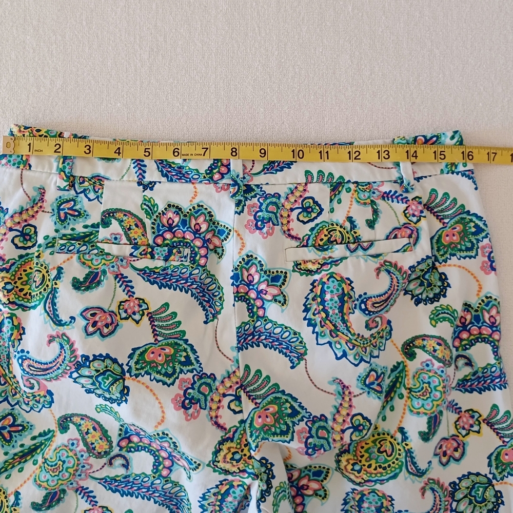 TALBOTS Paisley Perfect Skimmer Capri Pants, size 8p - Picture 7 of 15